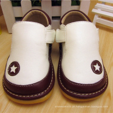 T Strape Baby Boy Shoes Sapatos ásperos Branco Preto